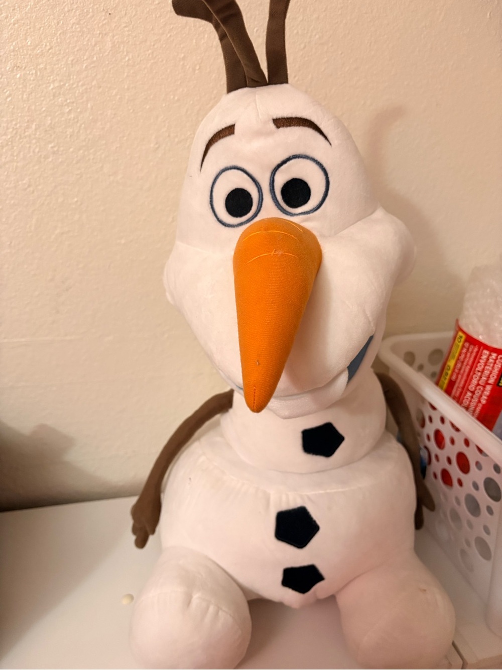 Disney Olaf Plush Toy White Orange Brown Blue